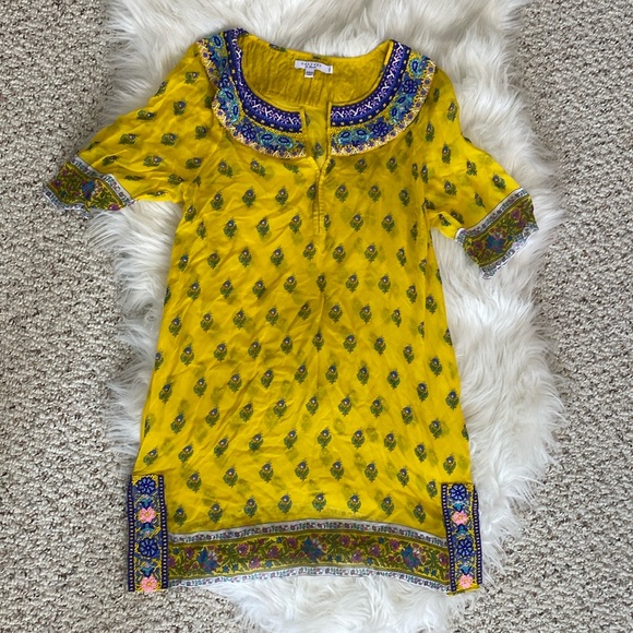 Calypso St. Barth beaded silk tunic size S - Picture 1 of 8